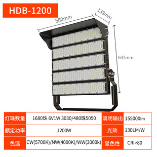 Cross-Border Special-Purpose Football Field Special Lamp Outdoor Basketball Court Lighting Floodlight Waterproof High-Power Lamp Customization