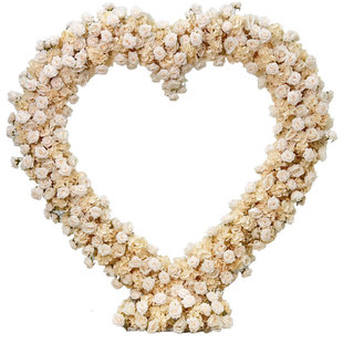Artificial Flower Fake Flower Heart-shaped Shelf Wedding Stage Background Decoration Artificial Flower Flower Art Proposal Heart-shaped Arch Flower Wall