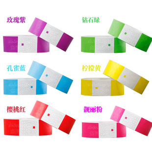 Disposable Waterproof Universal Customizable Logo Paper Bracelet Amusement Park Scenic Bar Entrance Identification Wristband