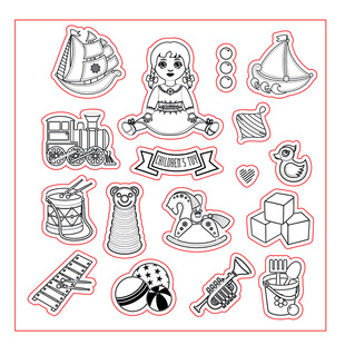 Transparent silicone seal Children's Day toy material hand account clear stamp transparent seal