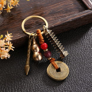 Low-priced Wudi Qian Wenchang Tower Pen Pixiu Alloy Keychain Opening Vault Gourd Shake Audio and Video Welfare Products