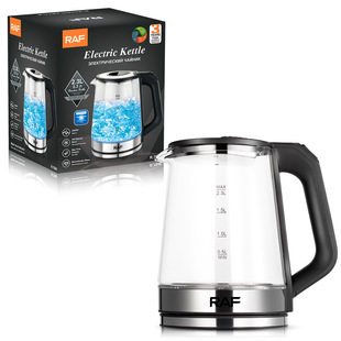 European gauge household High Borosilicate Glass electric kettle blue steam electric teapot health pot multifunctional tea maker