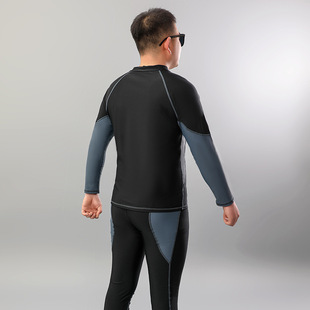 Swimming Suit Men's Training Swimming Suit Adult Split plus size Swimming Trunks Long Sleeve Sun Protection suit Beach Men's Swimming Suit
