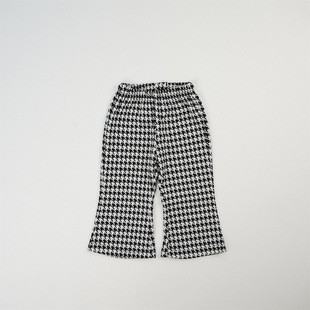 Girls' Pants Spring and Autumn Children's Autumn Fashionable All-match Printed Trousers Baby Girls' Autumn Outfit Trumpet Pants