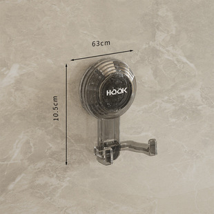 Household Double Hook Suction Cup Hook Door Rear Hanging Clothes Finishing Hook Bathroom Door Rear Wall Strong Adhesive Seamless Hook