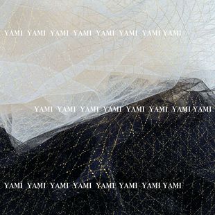 Nylon Non-Elasticated Diamond Gold Mesh Jacquard Gold Silk Plaid Mesh Cloth Hanfu Decorative Lolita Garment Fabric