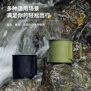 304 Stainless Steel Camping Cup Folding Beer Cup Barbecue Cold Drink Cup Portable Outdoor Camping Cup Tableware