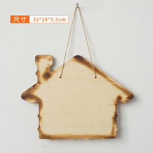 Creative Wooden Listing Door Sign Kindergarten Geometric Pattern Decorative Hanging Modern Simple Home Wall Hanging Door Sign