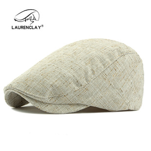 Spring New Style Simple Classic Imitation Linen Beret Men's British Retro Forward Cap Casual All-match Cap for Women