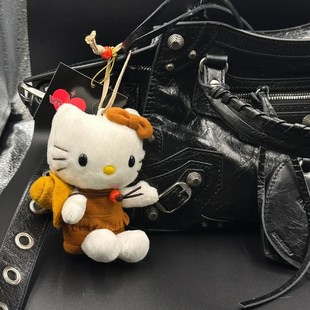 Western Denim Hellokitty черная кожаная кукольная сумка кулон Hello школьная сумка безделушки плюшевые украшения KT кошка