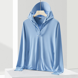 Summer New Ice Silk Sunscreen Clothing Women's Removable Big Hat Anti-UV Fishing Clothing Men's Sunscreen Clothing Wholesale