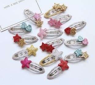 Cross-border AliExpress Foreign Trade Children's stars heart BB clip bangs clip girls' hair clip baby hair accessories headdress