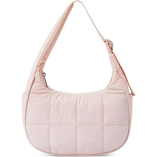 Space Cotton Cloud Handbag Large Capacity Pleated Plaid Moon Bag Quilted Quilted Shoulder Bag Pleated Cotton Armpit Bag