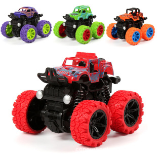 Inertia four-wheel drive off-road vehicle Children boy model car double-sided car toy car 3-4-5 years old baby car