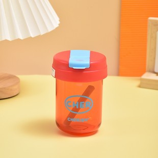 Mini Ton Cup for Kidsren, Portable Outdoor Sports, Cute Student Double Drink Cup, Plastic Belly Cup, Straw Cup