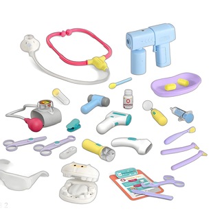 Little Actor Doctor Toys Children's Medical Suitcase Dental Clinic Role Play Scene Simulation Game Gift