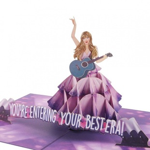 New 3D Creative Taylor Swift Greeting Card Taylor Swiftie Birthday Card for Her