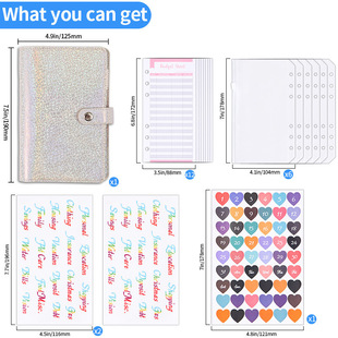 Cross-border Macaron for a6 Colorful Soft Leather Saving Book Wholesale Loose-leaf Handbook Saving Budget Saving Book