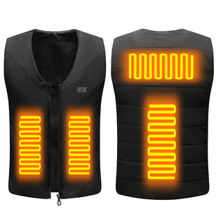 Cross-border New Intelligent Heating Clothing Electric Heating Constant Temperature Top Electric Heating Warm Vest Winter Heating Vest for Men and Women