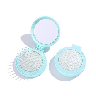 Comb Household Factory in stock Folding Air Capsule Comb Round Air Cushion Massage Hair Small Comb Portable Travel Mirror Comb