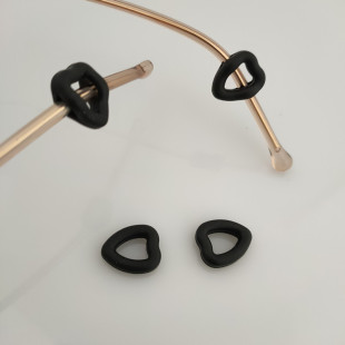 Glasses leg spinning slip cover soft spinning slip ring silicone big empty love spinning off ear hook ear hook accessories earmuffs