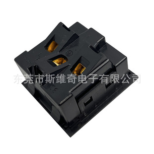 40*42mm American standard socket three-hole PDU module card type three-core American lock screw power ac American standard socket