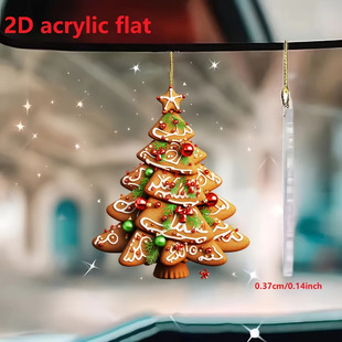 Cross-border New Creative Christmas Tree Car Pendant Christmas Acrylic Decoration Holiday Home Decorations Wholesale