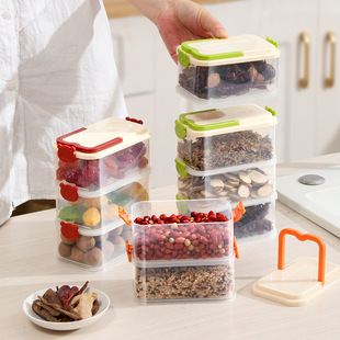 Spice Storage Box Household Stackable Food Seasoning Storage Box Sealed Transparent Storage Box Kitchen Storage Box