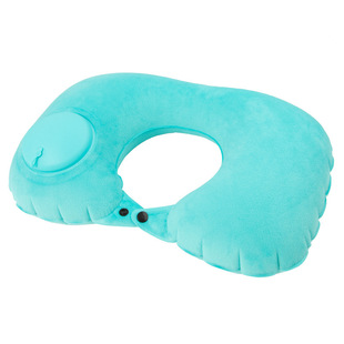 Customized inflatable U-shaped pillow can be customized LOGO to map customized portable travel aircraft neck pillow outdoor inflatable pillow