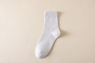 Antibacterial deodorant cotton mid-tube men's socks flat boneless cotton socks men's anti-pilling high quality men's socks wholesale factory