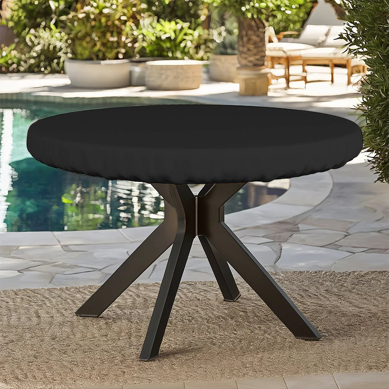 Outdoor 210D Oxford Cloth Round Table Cover Courtyard Terrace Round Table Cover Waterproof and Dustproof Furniture Cover