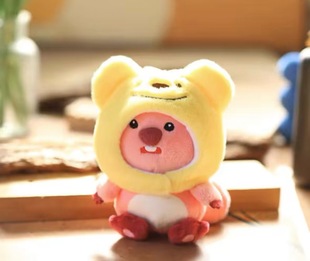 Cute Cute Pink Hat Pendant Plush Toy Doll Bag Pendant Keychain Doll Pink Girl Heart