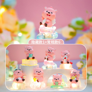 Новые оригинальные украшения Sanrio Family Starry Night Party Magician в слепых коробках, настольные девчачьи украшения в форме сердца, оптовая продажа