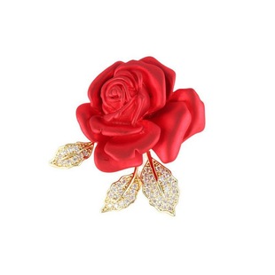 New Multi-purpose Fixed Clothes Pin Suit Jacket Cheongsam Accessories Rose Corsage Red Camellia Brooch