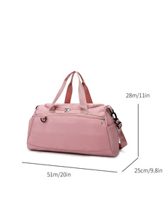 Travel Bag Large Capacity Yoga Fitness Bag Women's Independent Shoe Compartment Dry and Wet Separation Business Trip Travel Luggage Bag with Logo Printed