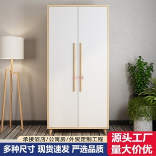 Small Apartment Simple Wardrobe Bedroom Home Modern Minimalist Dormitory Rental Assembly Two-Door Tall Hanging Wardrobe