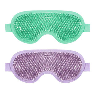 Cross border ice beads PVC sleep eye mask cold compress hot compress plush ice bag g reusable travel eye mask gel