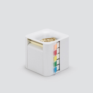 Creative office note box simple fashion four kinds of sticky note paper label desktop storage three-dimensional box note