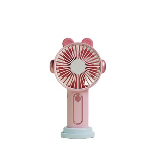 Mini rechargeable usb fan cartoon portable large wind power small electric fan student hand holding small fan