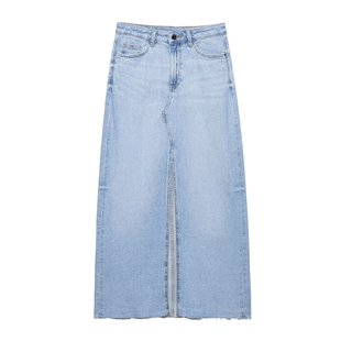 Z Export Women's Clothing Wholesale Sleeveless Slim Denim Vest + Slit Skirt Suit 8228023 8228038