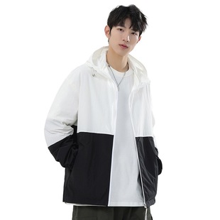 Sunscreen Clothing Lightweight Breathable UV Protection Couple Skin Clothing Stitching Sunscreen Shirt UPF50