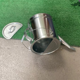 10 Litres Long Mouth Fuel Bucket Portable Portable Fuel Pot Large Thick White Tin Oil Pot for Motorcycle Bus Station