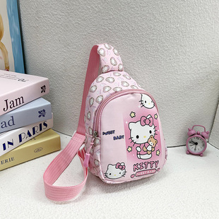 2024 New Children's Bag Ins Korean Spring and Summer Cartoon Chest Bag for Boys and Girls Lightweight Fashion Travel Crossbody Backpack