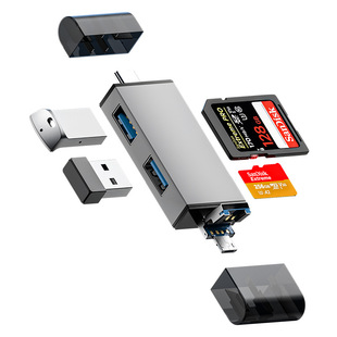 Private model metal card reader otg multi-function type-c3.0 android mobile phone computer wholesale 2.0 high speed SD/TF