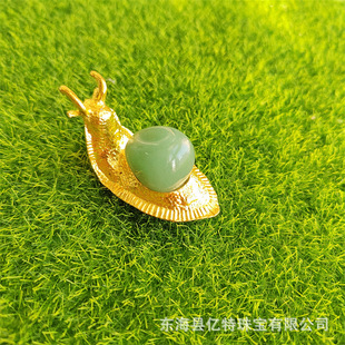 Cross-border hot sale natural crystal snail small ornaments crystal rolling stone ornaments crystal crafts wholesale