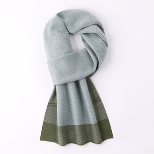 One-piece delivery Hengyuanxiang wool scarf men's 2023 autumn and winter thickened warm men's business knitted scarf