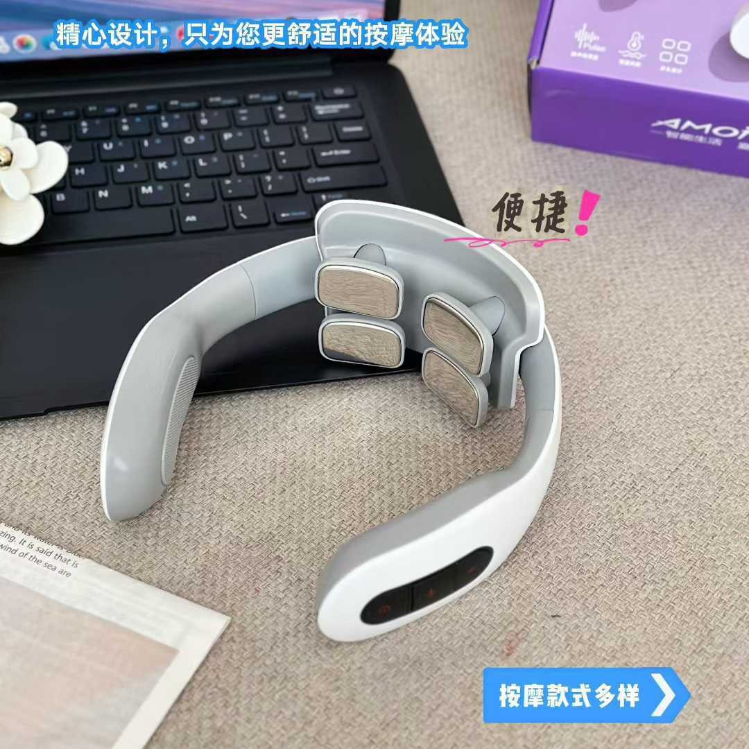 夏新智能语音肩颈4头按摩仪多档护颈仪家用颈椎按摩器商务礼品