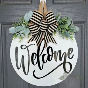 Cross-border Explosions Welcome Welcome House Plate Wooden Crafts Door Tugs Hanging Ornaments Home Pendants
