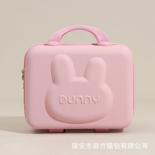 Cartoon Bear Suitcase Mini 14 Inch Luggage Storage Cosmetic Case Small Lightweight Combination Lock Travel Case