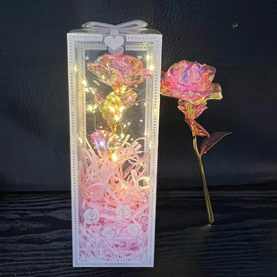 New Colorful Bright Rose Bouquet Simulation Eternal Flower Decorative Ornaments Photo Props Birthday Gift for Girlfriend